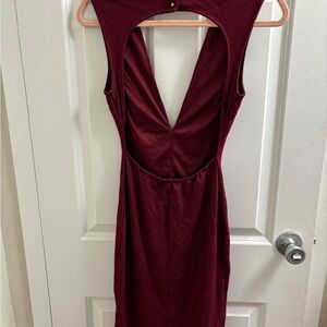 Dress burgundy color